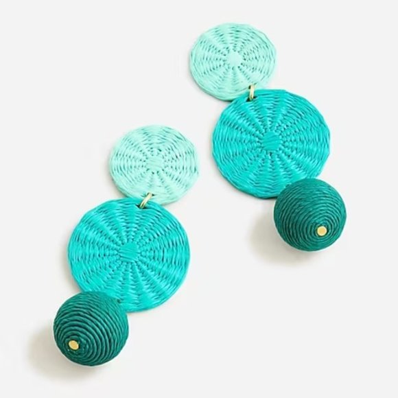 J.Crew Triple-Drop Raffia Earrings - Picture 2 of 6